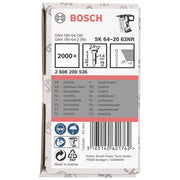 Bosch - Nagel für Nagelgerät Senkkopf-Stift SK64 20NR, 2608200536 63 mm Edelstahl 2000