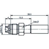 Telegärtner - Koax-Steckverbinder FME-Kabelbuchse CR/CR PP 100025652 RG-58C/U PP