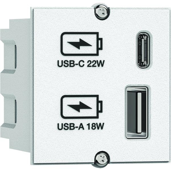 Bachmann - Netzgerät für Unterhaltungselektronik Steckdosenleiste 917.2271 USB A/C 22W