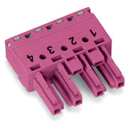 WAGO - Steckverbinder für steckbare Gebäudeinstallation Buchse 4-polig 770-284 Kod. B,pink − 50 Stück
