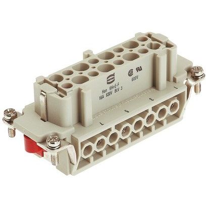 Harting - Kontakteinsatz für Rechtecksteckverbinder Buchseneinsatz 09340062701 HAN 6 HVE-BU-S