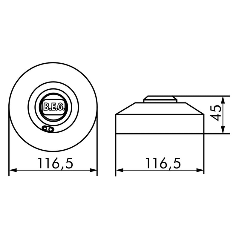 BEG Brück Electronic - Bewegungsmelder/Präsenzmelder komplett Hochfrequenzmelder HF-MD2-AP