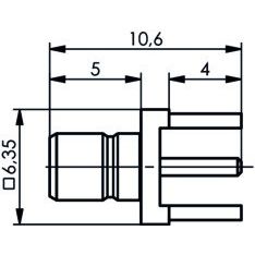 Telegärtner - Koax-Steckverbinder SMB-Anbaustecker AU 100024849 für LTP − 5 Stück