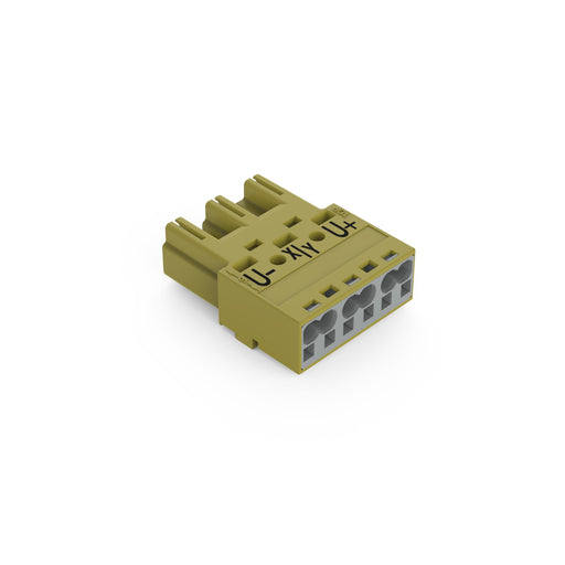 WAGO - Steckverbinder für steckbare Gebäudeinstallation Stecker 3-polig 770-273/071-000 Kod. B,hellgrün − 100 Stück