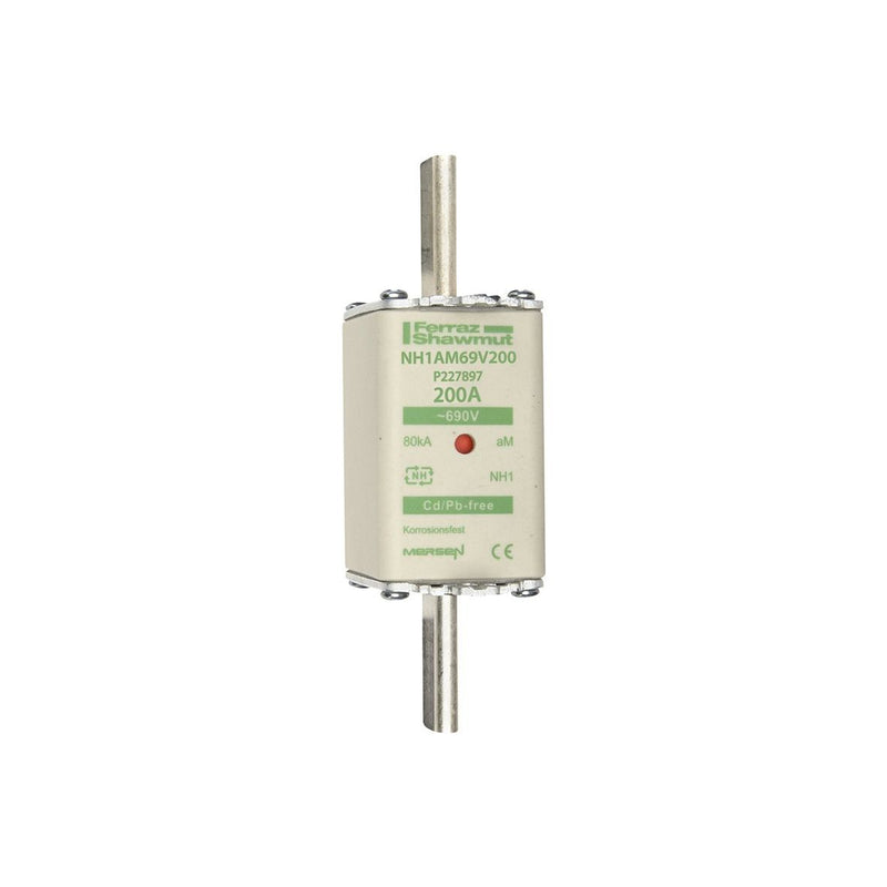 Mersen - Messersicherung Sicherungseinsatz NH aM NH1AM69V200 Gr.1 200A sfü KM − 3 Stück