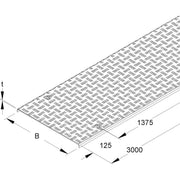 Niedax - Deckel für Kabeltragsystem Kabelrinnendeckel RDVSRSL 100 − 3 Meter