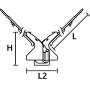 HellermannTyton - Kabelbinder Befestigungsbinder 156-04095 2-teilig − 125 Stück