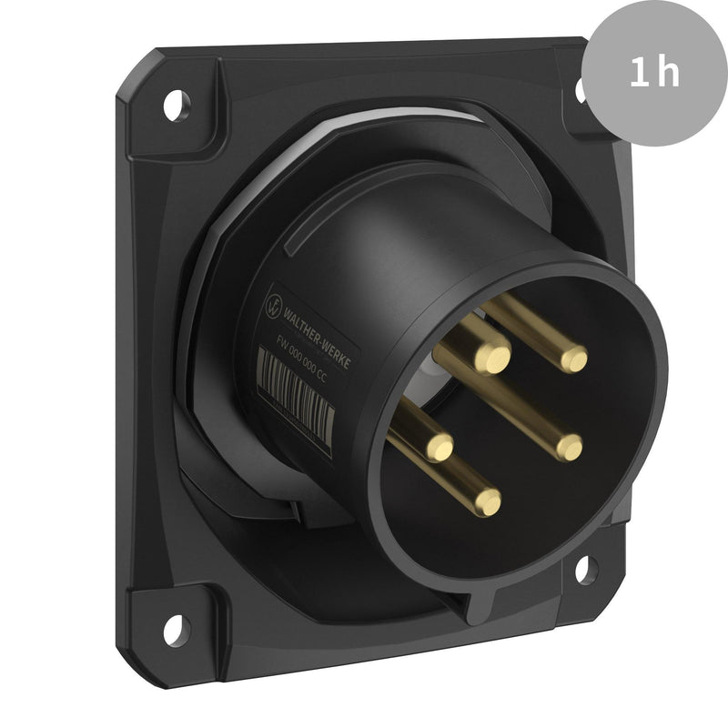 Walther Werke - CEE-Gerätestecker (IEC 60309) CEE NEO Anbaugerätestecker FW732501CC schräg 32A 5P 1h