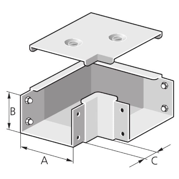 Pflitsch - Flachwinkel für Leitungführungskanal Deckel EDF 75/75 S in Flucht  − 1 Stück
