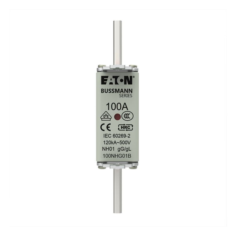Eaton - Messersicherung Sicherungseinsatz Nieders. 100A 500V #100NHG01B 100A AC 500V 120kA − 3 Stück