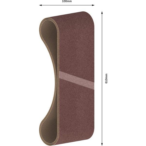 Bosch - Schleifpapier/Schleifvlies PRO X440 Schleifband, 100 2608606129 x 610 mm, 40, 3-tlg