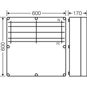 Hensel - Sammelschienengehäuse Mi 6856 630A 600x600x170mm