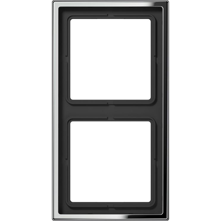 Jung - Abdeckrahmen Rahmen 2-fach gl.chr GCR 2982 waage/senkrecht
