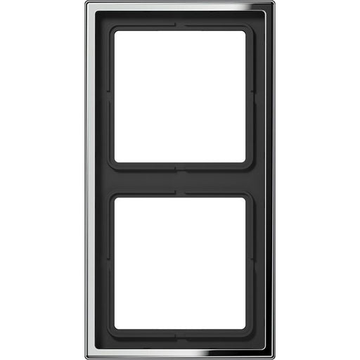 Jung - Abdeckrahmen Rahmen 2-fach gl.chr GCR 2982 waage/senkrecht