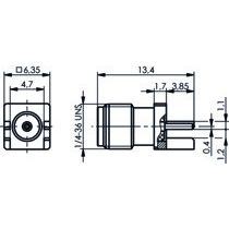 Telegärtner - Koax-Steckverbinder SMA End Launch Buchse 100024732 Au 50 Ohm − 5 Stück