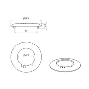BEG Brück Electronic - Zubehör/Ersatzteile für Bewegungsmelder Abdeckring 93772 verkehrsweiß