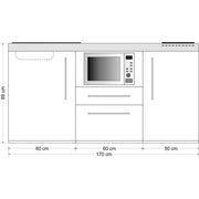 Stengel - Mini-Küche Miniküche Premiumline MPMMM170MWGKFreBliS Mokka metallic