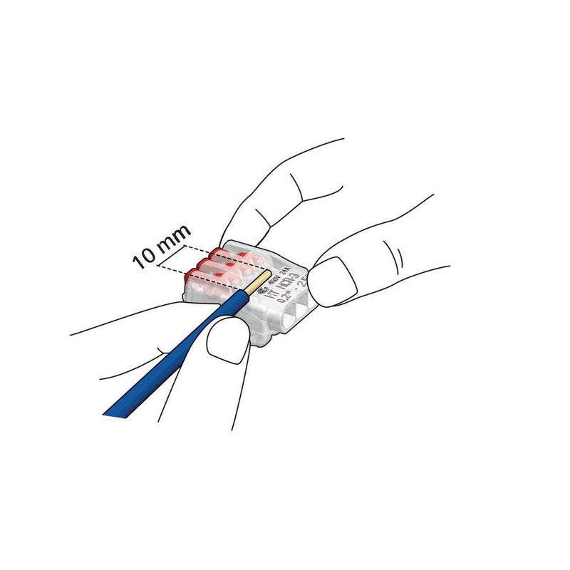 HellermannTyton - Steckklemme Verbindungsklemme HCR-3-PC-CL − 1500 Stück
