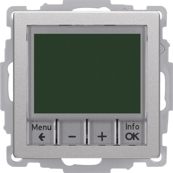 Berker - Raumthermostat/Uhrenthermostat Temperaturregler alu/lack 20446084 Schließer+Zentralst