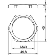 OBO Bettermann - Gegenmutter für Kabelverschraubung Ms-Gegenmutter 169 MS M40 M40 vernickelt
