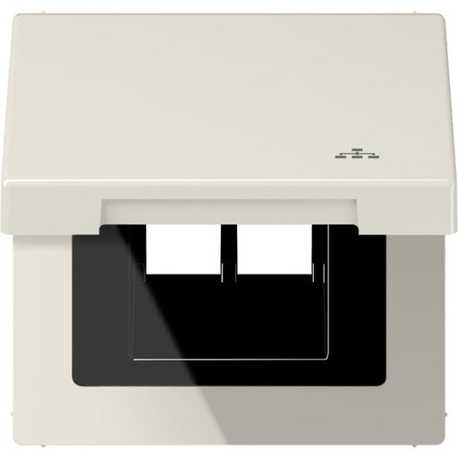 Jung - Abdeckrahmen Klappdeckel LS 990 BFKL LAN LAN m.Zentralplatte