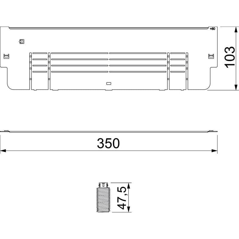OBO Bettermann - Höhenausgleichsring/-rahmen für Unterflurkanalsysteme Höhenausgleich-Bausatz ASH 250-4 240 (VE4) 350x103x46