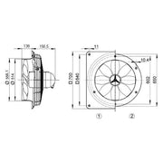 Maico - Explosionsgeschützter Ventilator Axial-Wandventilator DZS 50/4 B Ex e ex-geschuetzt DN 500