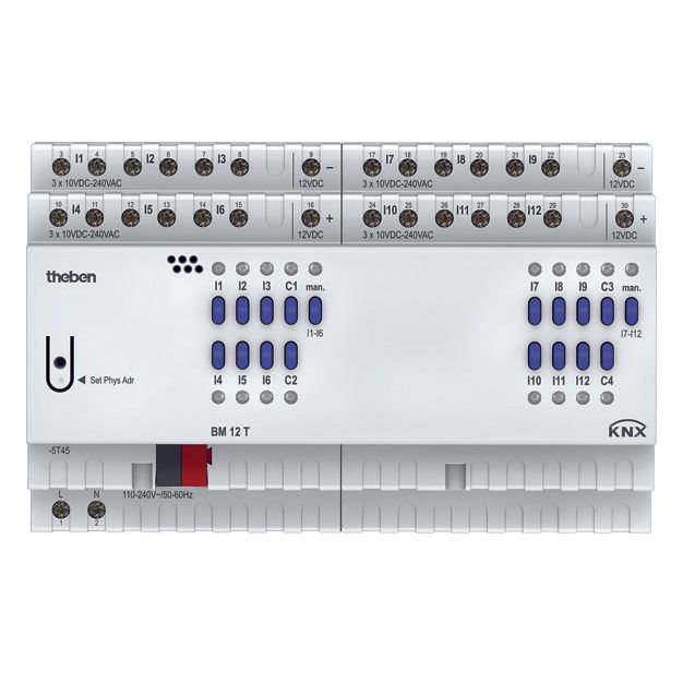 Theben - Bussystem-Binäreingang Binäreingang BM 12 T KNX FIX2 Modul − 1 Stück