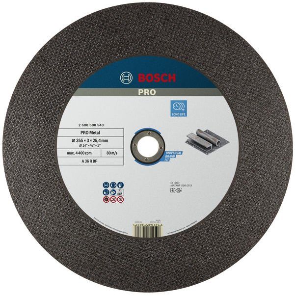 Bosch - Trenn-/Schleifscheibe PRO Metal Gebundene 2608600543 Trennscheibe
