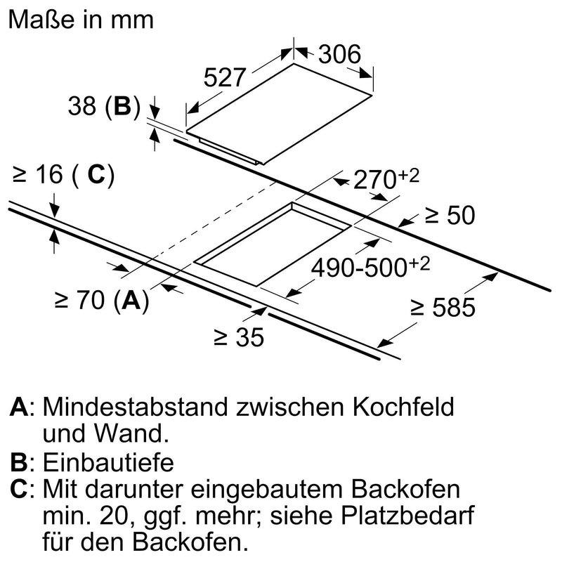 Bosch - Kochfeld EB-Autark-Kochfeld PKF375FP2E Serie6,Domino