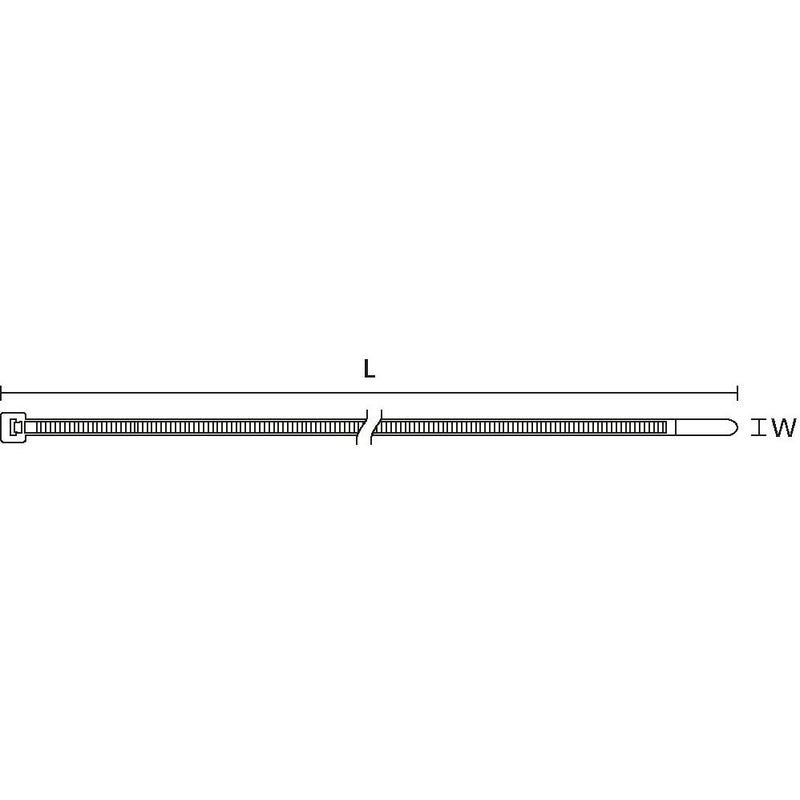 HellermannTyton - Kabelbinder T18R-PA66W-BK 100 UV-witterungsstabil − 100 Stück