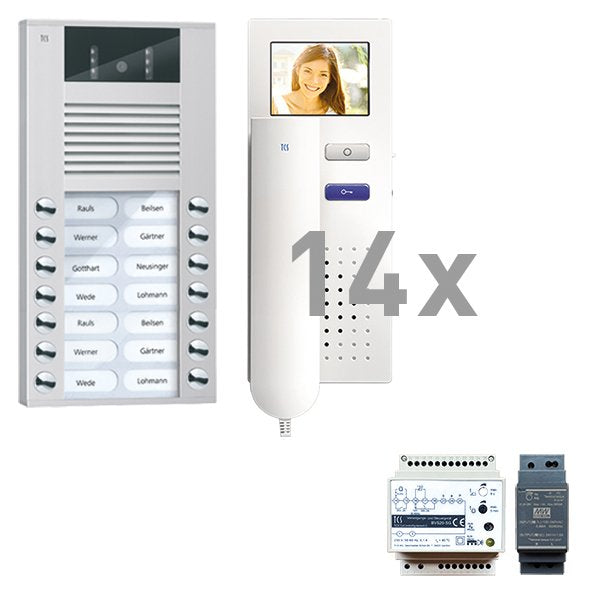 TCS Tür Control - Türsprech-Set Videopack 14 PVE15140-0010 AVE 14 Tasten AP