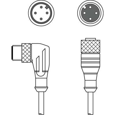 Leuze - Konfektioniertes Sensor-Aktor-Kabel Verbindungsleitung KDS U-M12-4#50130753