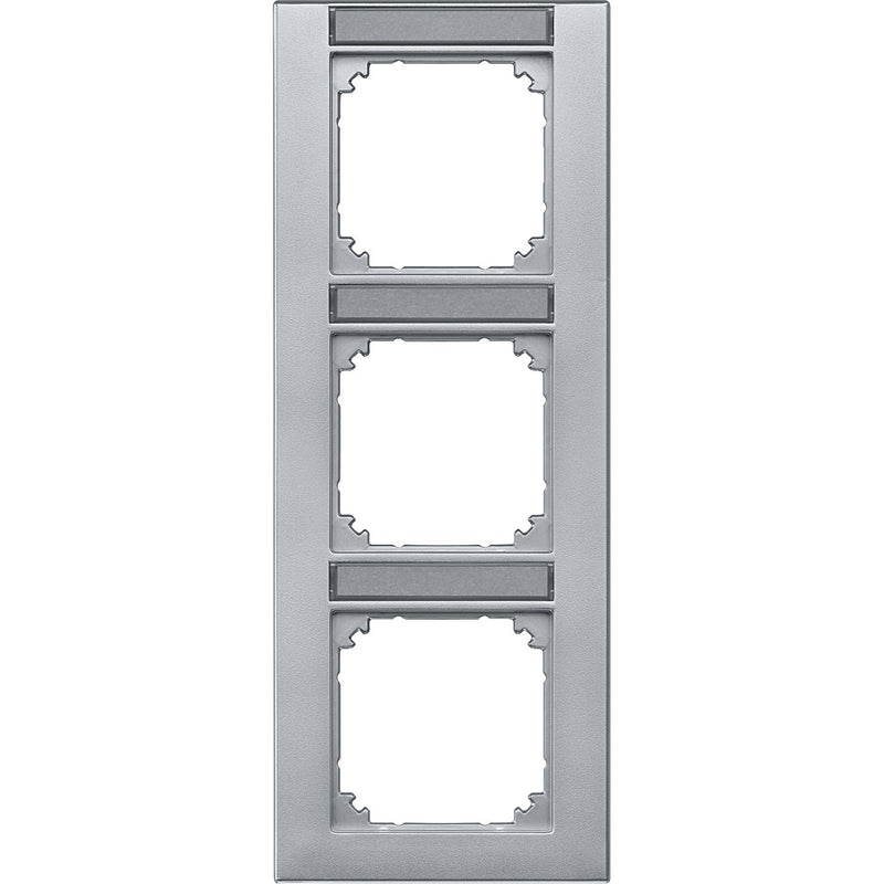 Merten - Abdeckrahmen Rahmen 3f.alu 476360 beschriftbar senkr