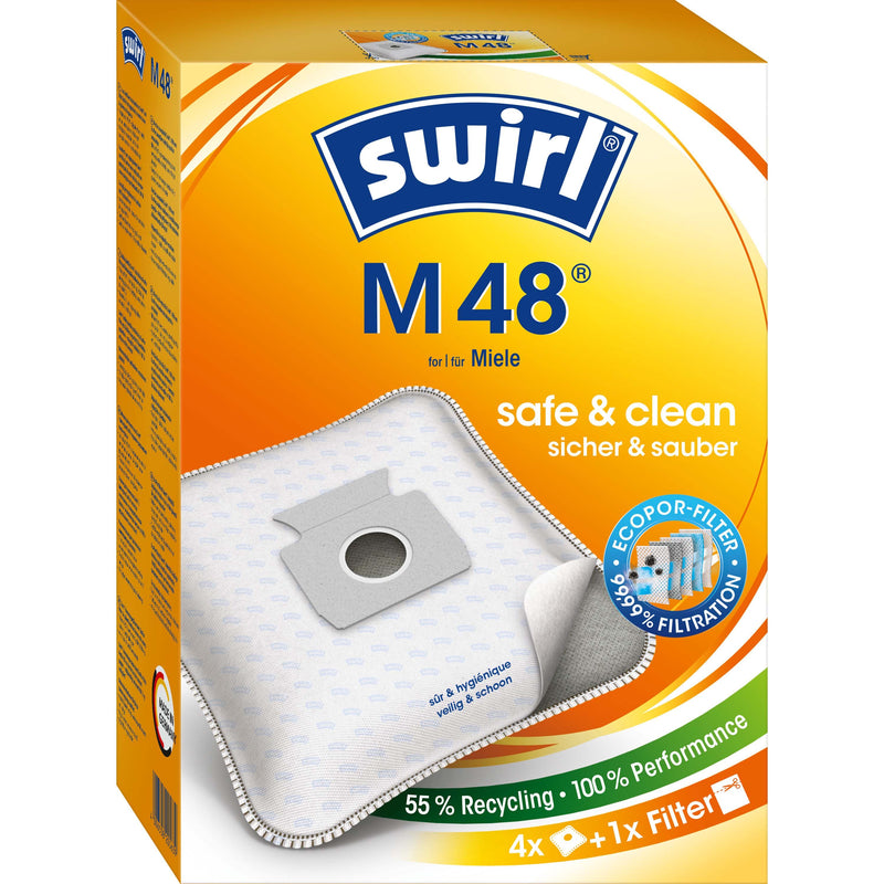 Swirl - Zubehör/Ersatzteile für Bodenpflege Staubbeutel M 48 EcoPor VE4 für Miele