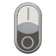Eaton - Frontelement für Drucktaster Doppeldrucktaste M22-DDLF-WS-X1/X0 beleuch., flach − 5 Stück