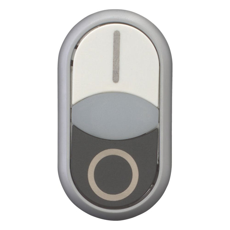 Eaton - Frontelement für Drucktaster Doppeldrucktaste M22-DDLF-WS-X1/X0 beleuch., flach − 5 Stück