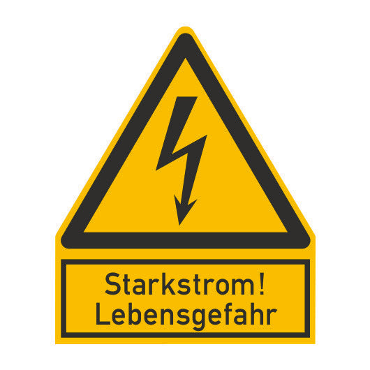 Cimco Werkzeuge - Warn-/Hinweisschild WS Starkstr.Lebensgef.Fol. 182730 Gr. 244x200x1