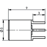 Telegärtner - Koax-Steckverbinder MCX-Anbaubuchse LTP AU 100024999 RASTER 2,54 − 5 Stück