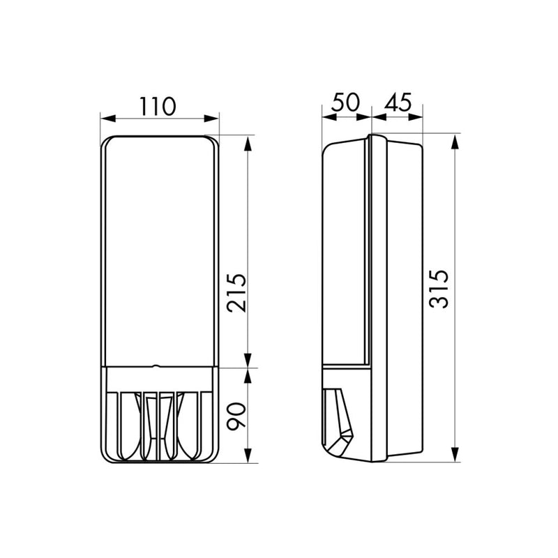 BEG Brück Electronic - Decken-/Wandleuchte Automatikleuchte AL1-130 ws