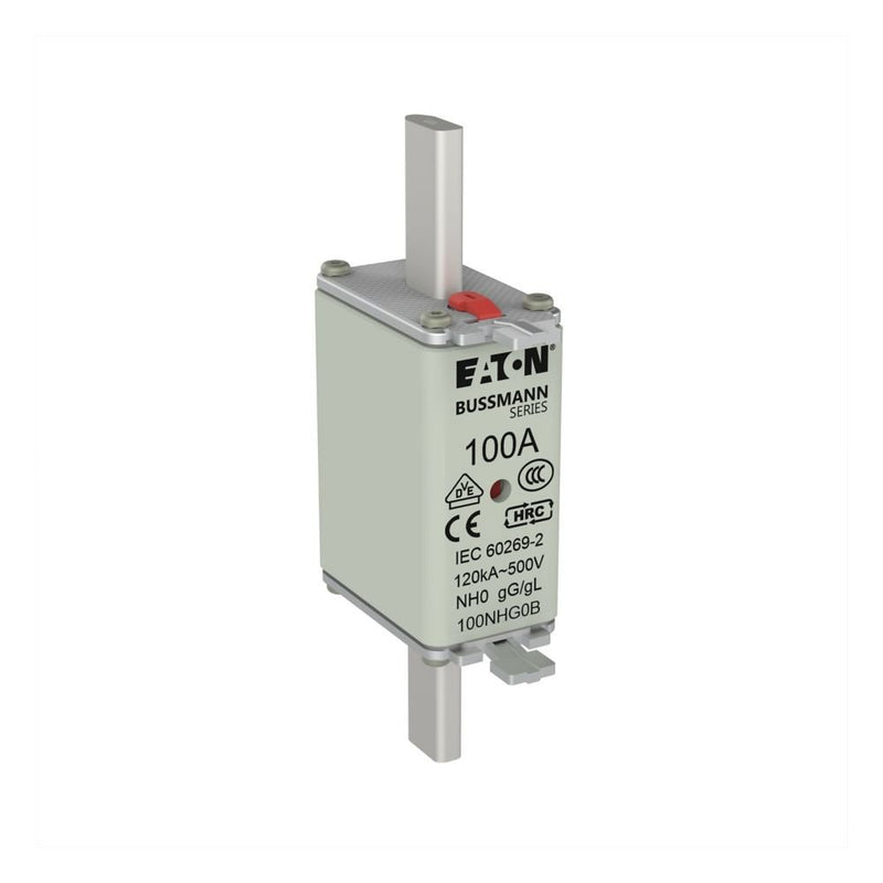 Eaton - Messersicherung Sicherungseinsatz Nieders. 100A 500V #100NHG0B 100A AC 500V 120kA − 3 Stück