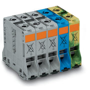 WAGO - Ein- und mehrpolige Klemmenleiste Drehstrom-Set 95qmm 285-199 3xgr./1xbl./1xgr.-ge