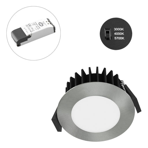 EVN Lichttechnik - Downlight/Strahler/Flutlicht LED-Spot 230V dim. IP54 L54N101325 3000-5700K chr-sat