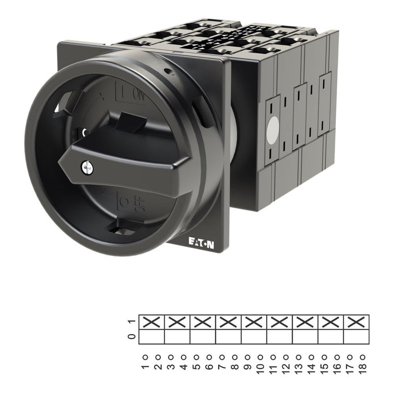 Eaton - Lasttrennschalter Hauptschalter 9polig 32A T3-5-8345/EA/SVB-SW Einbau Halt-Funktion
