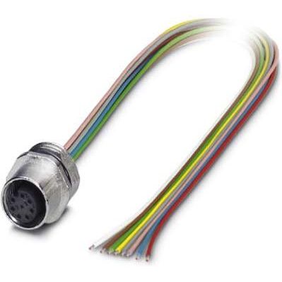 Phoenix Contact - Rundsteckverbinder, feldkonfektionierbar (Industriesteckverbinder) Einbausteckverbinder SACC-E-M12FS#1401846 − 50 Stück