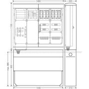 Hensel - Verteilerschrank für Energieversorgung Ladeverteiler Mi EV 22kW 8111 f.8 Ladep. a 22kW