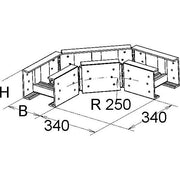 Niedax - Bogen für Kabelleiter GFK-Bogen 90Gr. ULLB 100.500 100x500mm