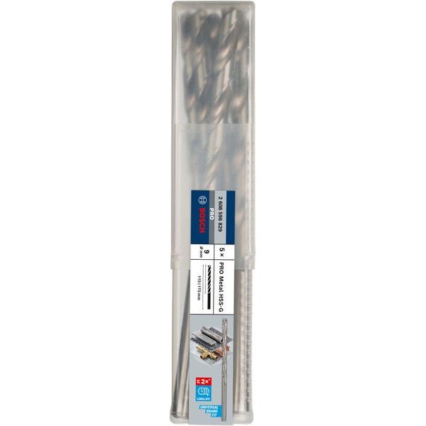 Bosch - Bohrer PRO Metal HSS-G 2608596829 Spiralbohrer 9 x 115