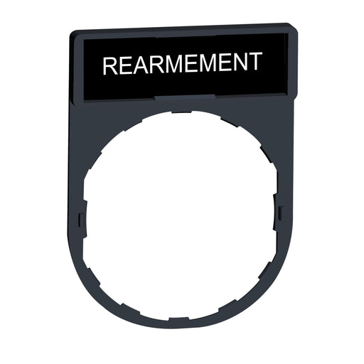 Schneider Electric - Bezeichnungsschild für Befehlsgeräte Schildträger 30x40mm ZBY0123 REARMEMENT − 10 Stück