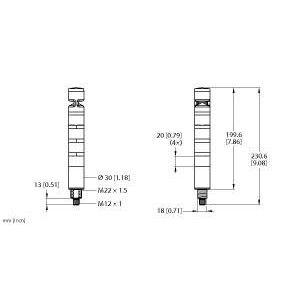Turck - Signalsäule, Komplettgerät Signalsäule TL30BBGYRXAXQD